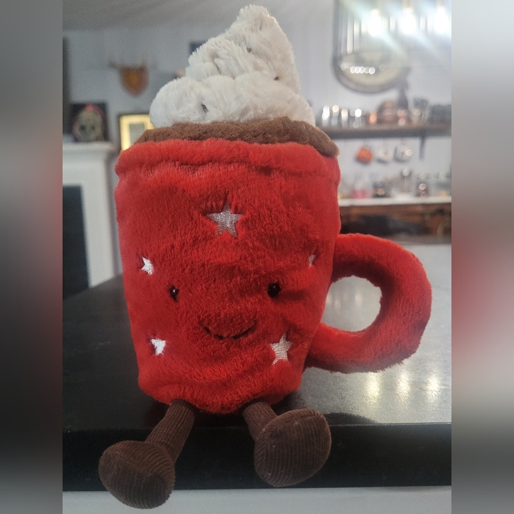 Jellycat Amuseable Hot Chocolate Coffee Latte Holiday Soft Plush Toy 8''